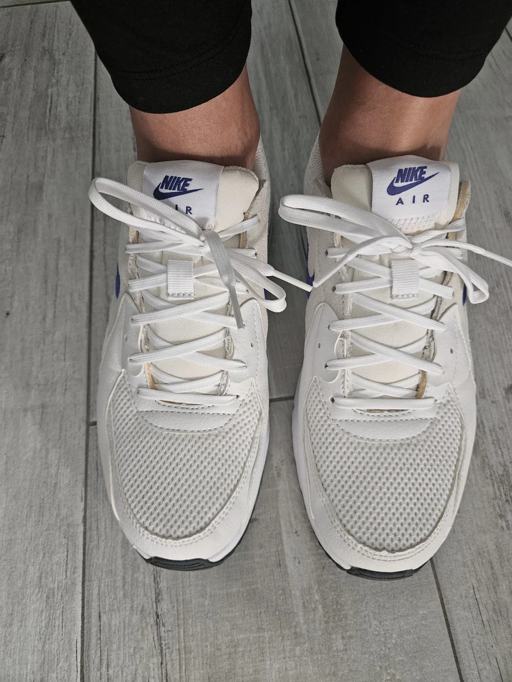 Nike Air Max Women's White Sneakers with Blue Swoosh